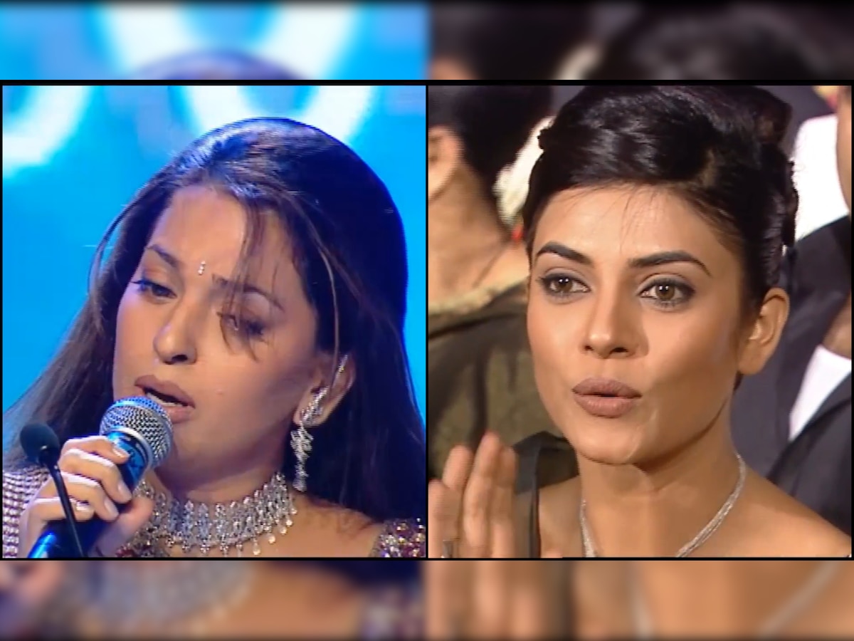 Wayback Wednesday: Juhi Chawla croons 'Kal Ho Naa Ho' at Zee Cine Awards 2004; Sushmita Sen gives priceless reaction