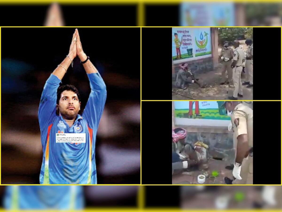 WATCH: Yuvraj Singh salutes cops for sharing their own food with homeless man amid COVID-19 lockdown