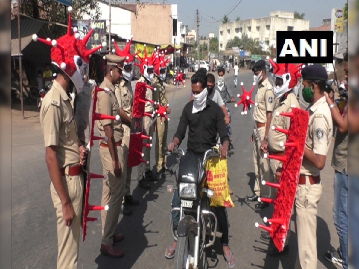 COVID-19 lockdown: Policemen in Surat wear coronavirus-theme dresses to create awareness