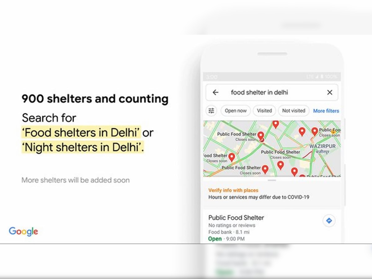 Delhi govt teams up with Google Maps to list food, night shelters in capital