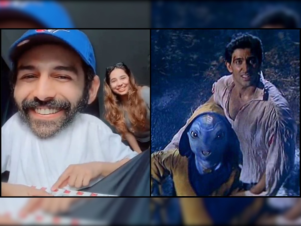 Kartik Aaryan recreates 'communication with Jaadu' scene from Hrithik Roshan's 'Koi Mil Gaya'