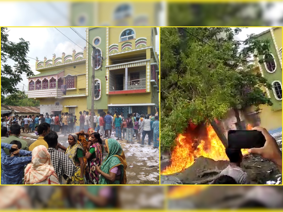 WB: Locals pelt stones, vandalise ration dealer's house in Murshidabad over allegations of ration theft 