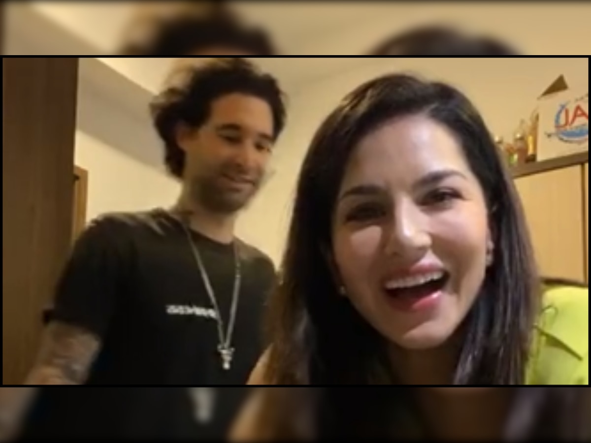 Watch: Sunny Leone pranks husband Daniel Weber, his reaction gets her  laughing out loud