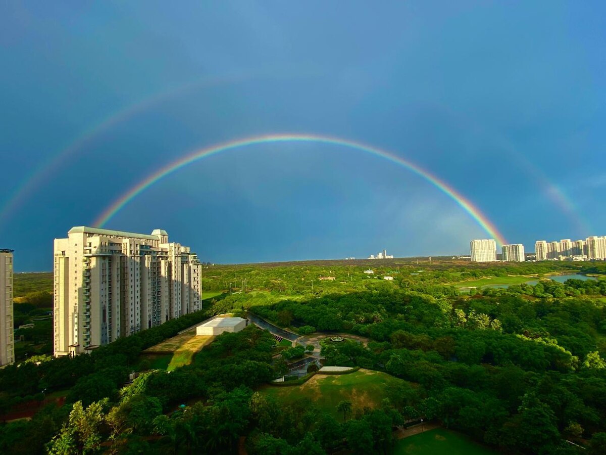 Double rainbows spotted in Delhi NCR, leaves Twitterati awe-struck