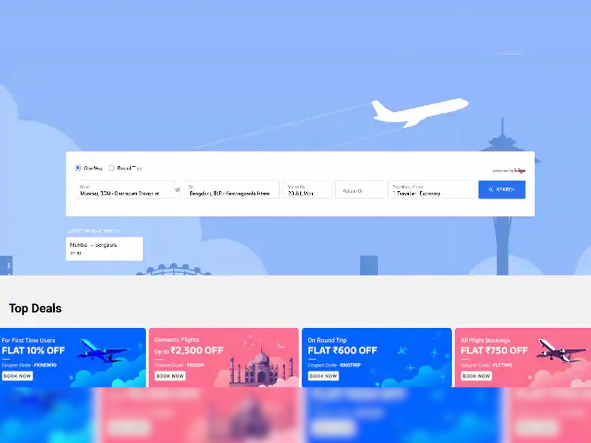 Now you can book domestic and international flights through Flipkart