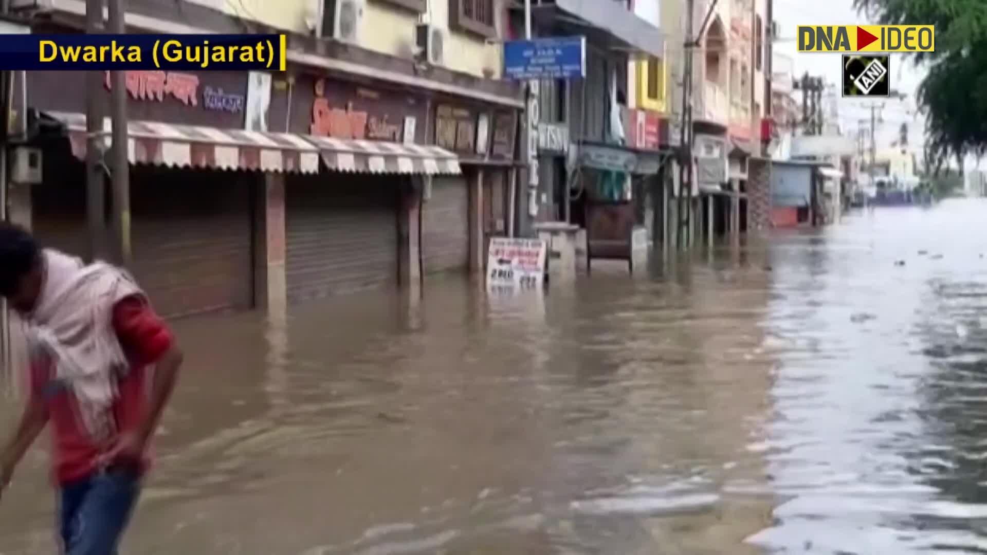 Heavy Rainfall Floods Gujarat,s Dwarka