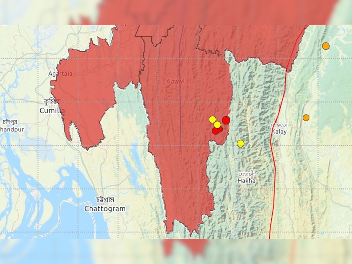 Three earthquakes hit Mizoram's Champhai within 12 hours, strongest one of 5.1 magnitude  