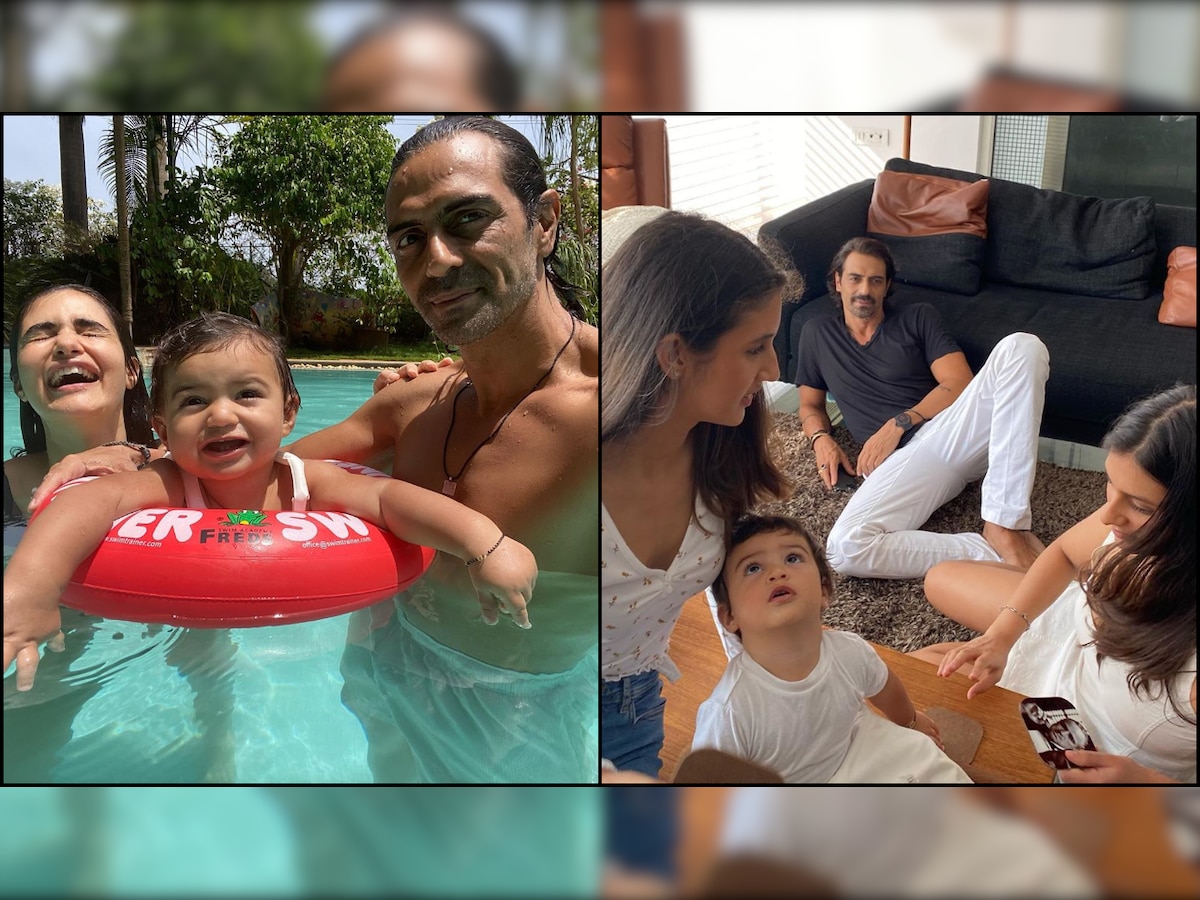 Arjun Rampal-Gabriella Demetriades share innumerable moments of son Arik Rampal on first birthday