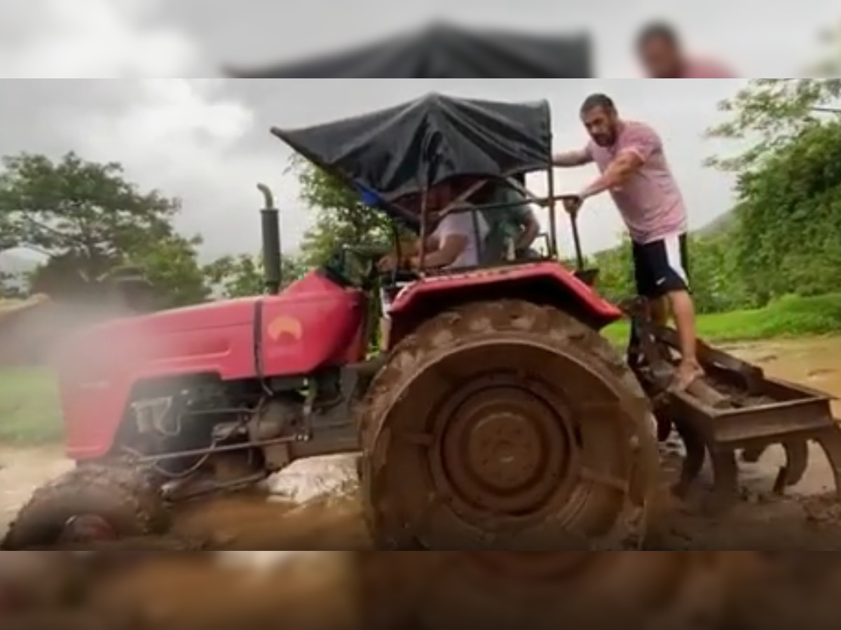 Video: Salman Khan ploughs land on tractor, enjoys 'farming' and how