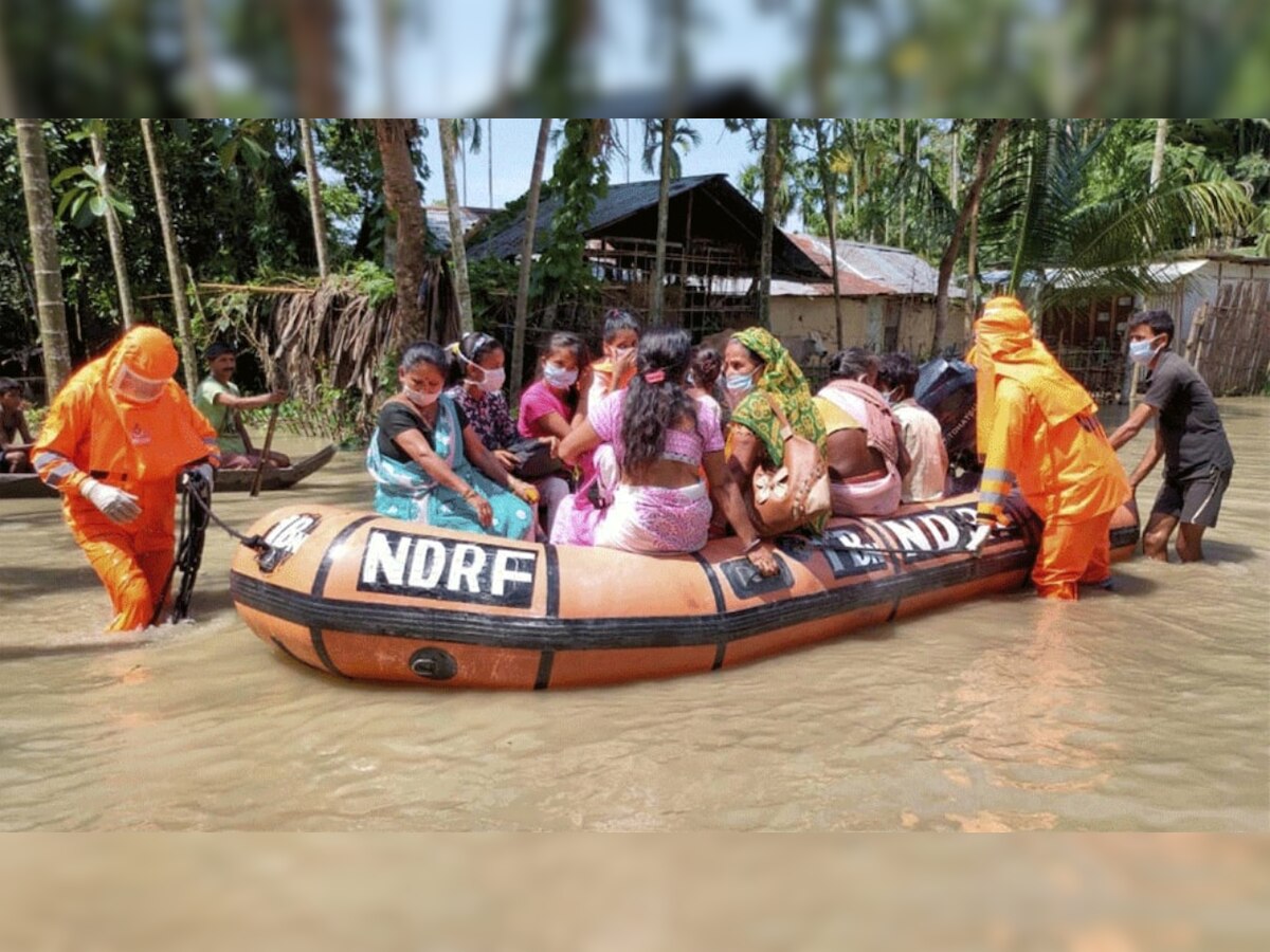 Assam Floods: Over 24 lakh people affected in 24 districts; NDRF conducts evacuation missions