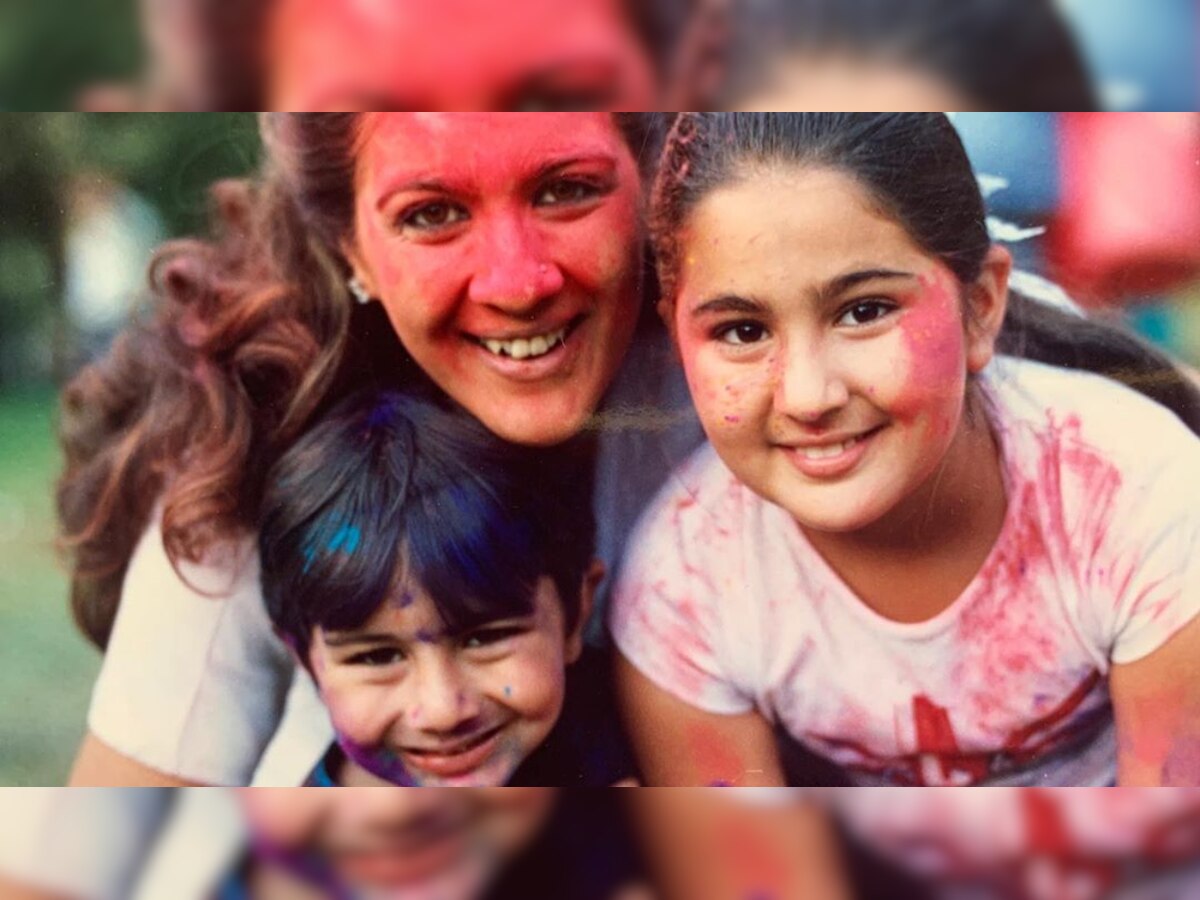 Wayback Wednesday: Sara Ali Khan, Amrita Singh, Ibrahim Ali Khan are smeared in colours in this major throwback photo