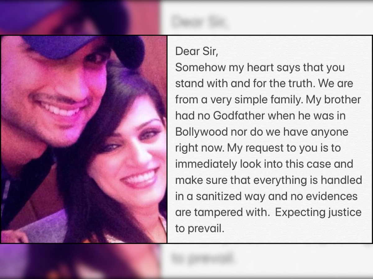 Sushant Singh Rajput's sister Shweta Singh Kirti pens open letter to PM Modi, asks him to look into the death case