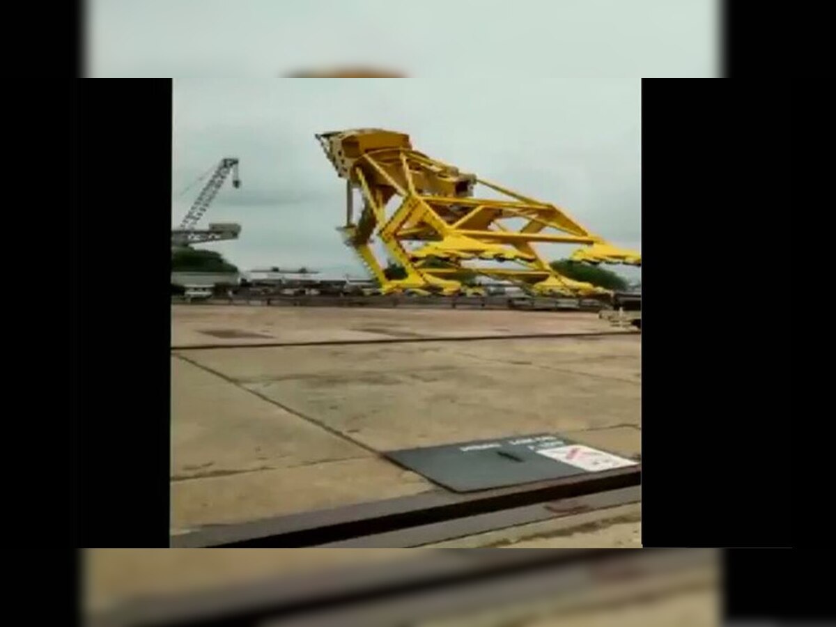 At least 10 killed as crane collapses over workers at Hindustan Shipyard in Visakhapatnam