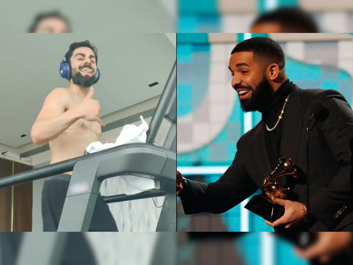 WATCH: Virat Kohli jamming to Drake's 'money in the grave' soundtrack while flaunting his abs in gym