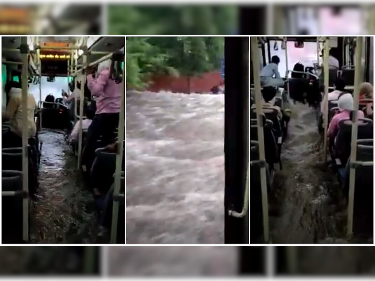 DNA Fact Check: Viral video of bus navigating through flooded street is from Jaipur, not Delhi 