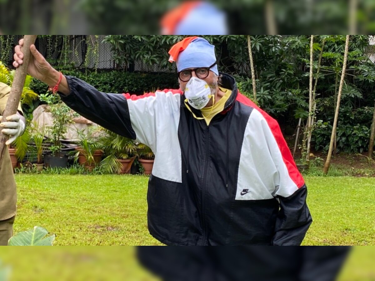 Photos: Amitabh Bachchan plants new Gulmohar sapling on mother Teji Bachchan's birth anniversary