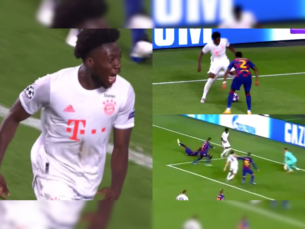 WATCH: Alphonso Davies tears Nelson Semedo apart as Bayern Munich thump Barcelona 8-2