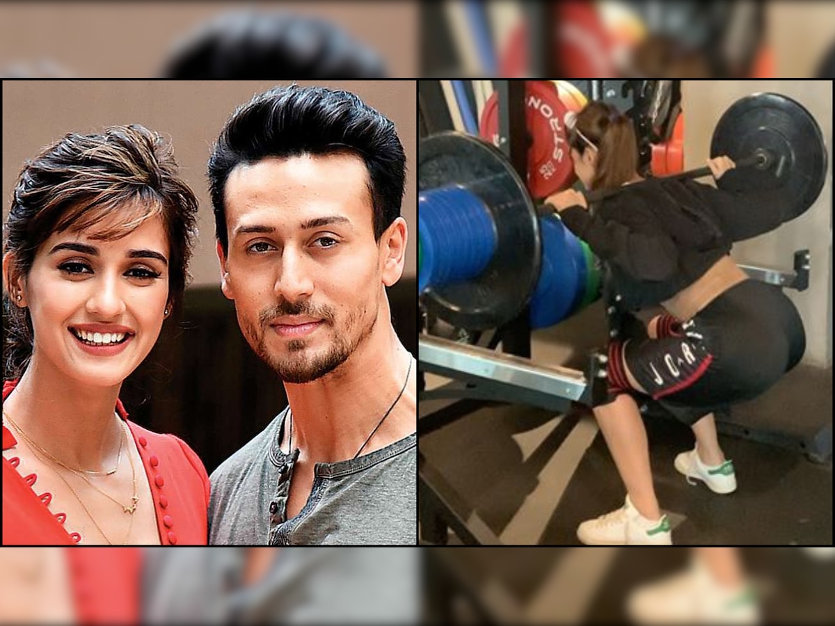 Disha Patani performing squats with 80 kilos of weight leaves Tiger Shroff impressed, watch video