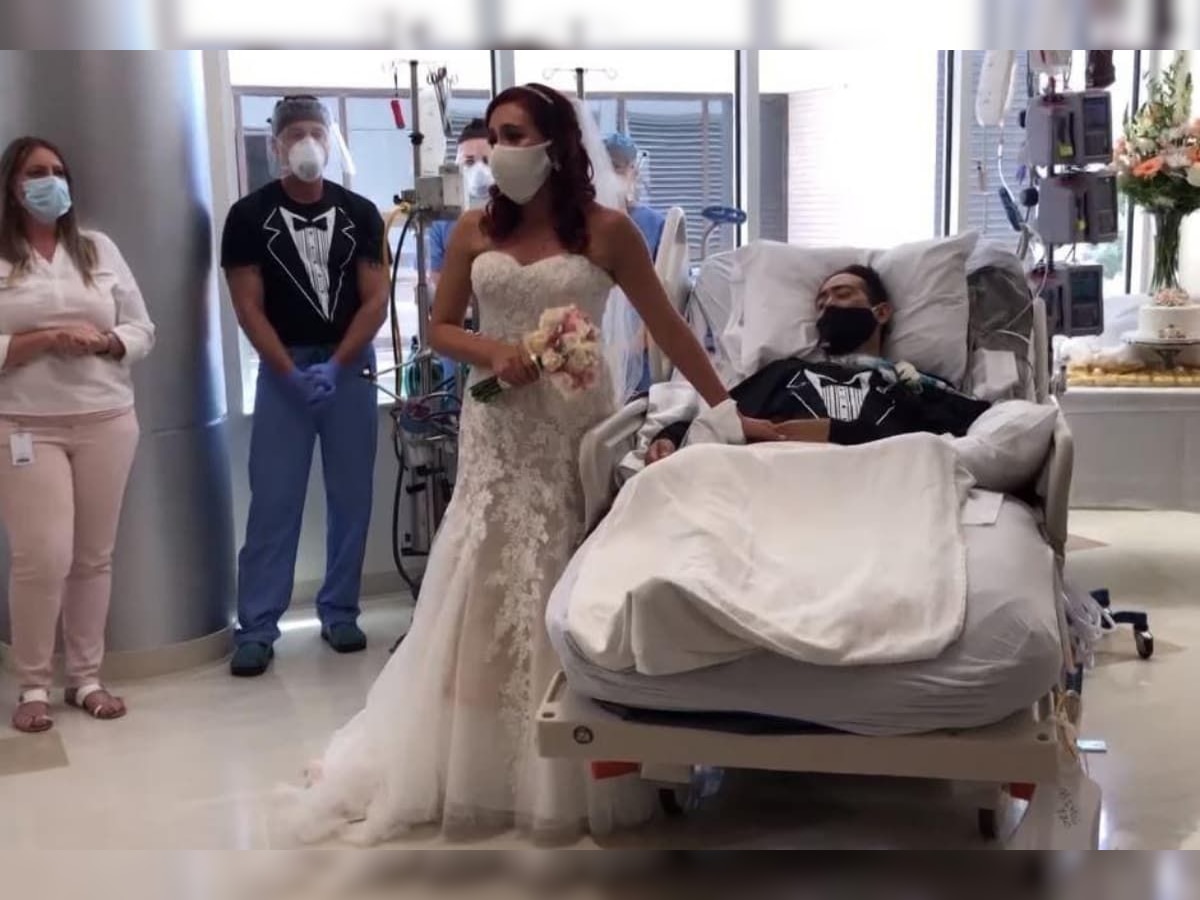 Love conquers all: Texas man undergoing COVID-19 treatment marries fiancee on hospital bed