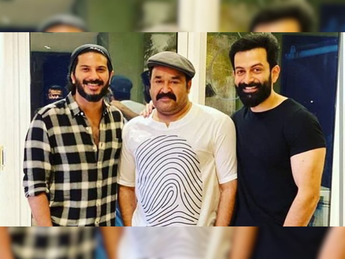 Mohanlal, Prithviraj, Dulquer Salmaan come together for an epic photo