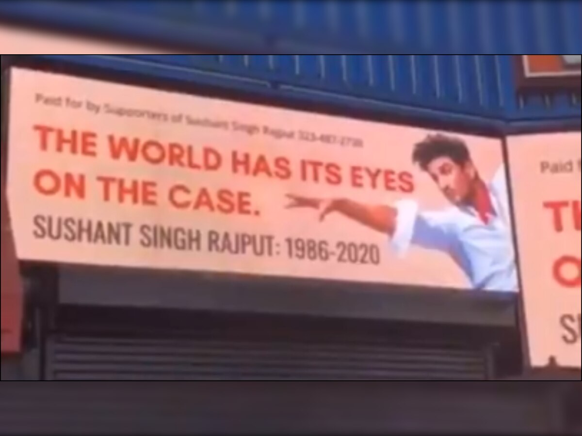 'The world has its eyes on the case': Sushant Singh Rajput gets billboard in Hollywood, sister Shweta shares video