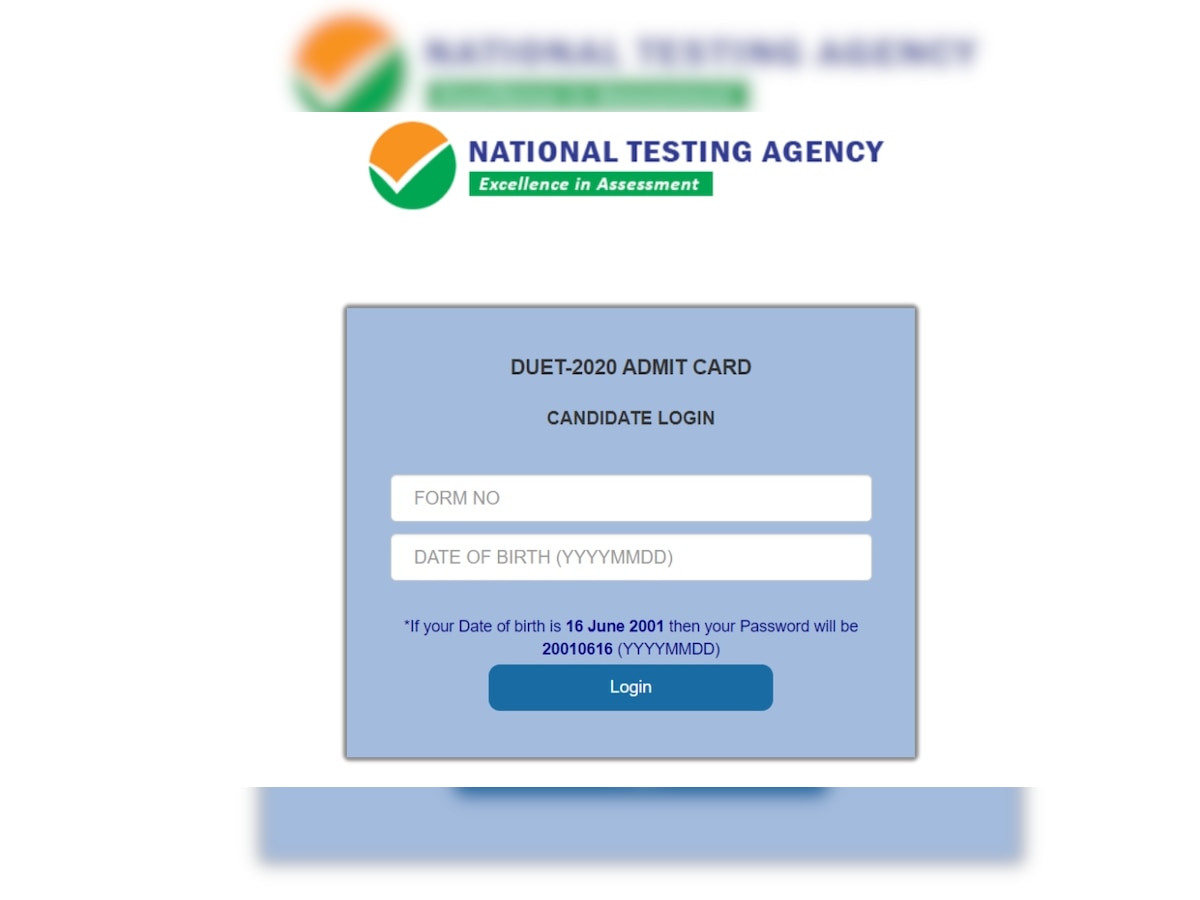 DUET 2020: Admit cards released, check @ntaexam2020.cbtexam.in