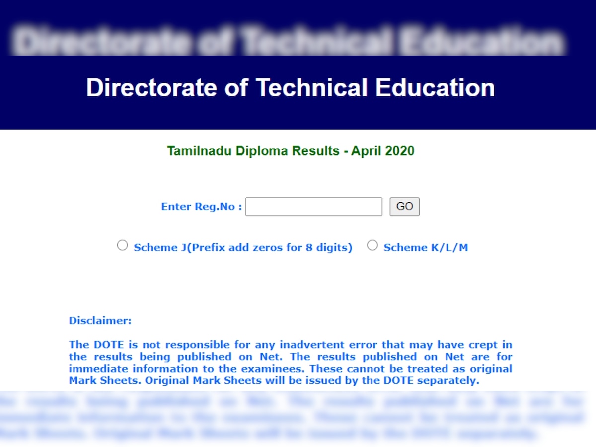 TNDTE Tamil Nadu Diploma exams 2020: Results declared, check @tndte.gov.in