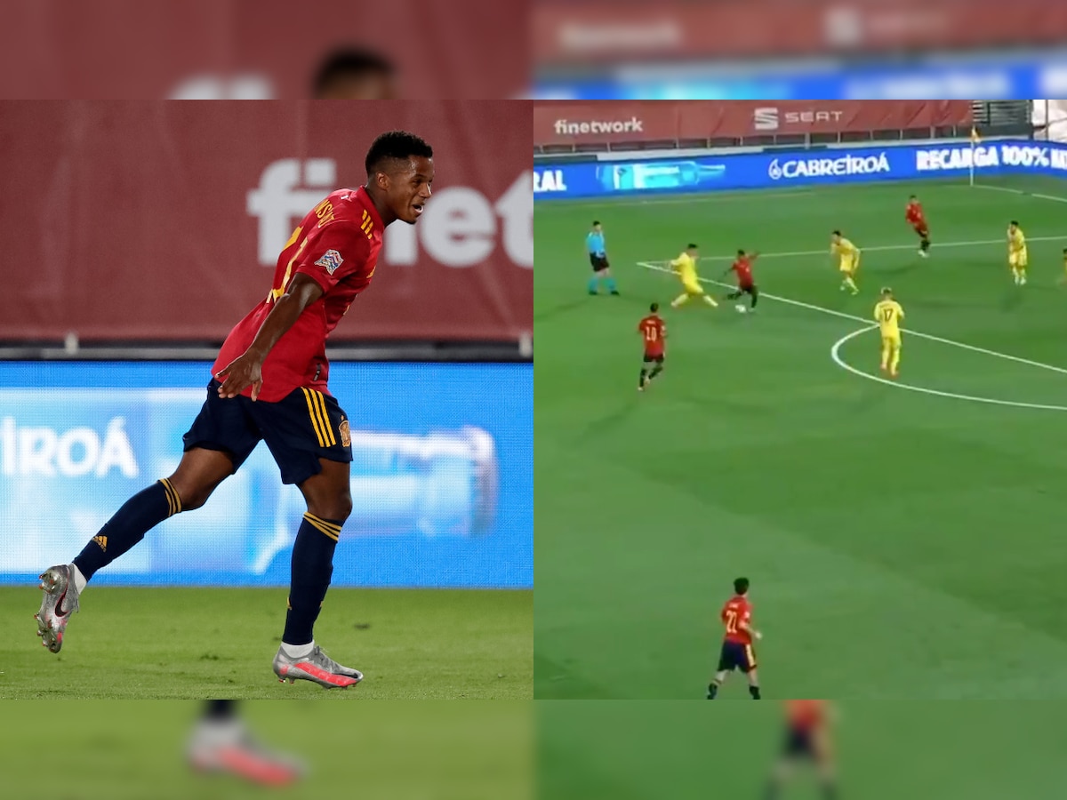 VIDEO: Ansu Fati scores astonishing goal against Ukraine in Spain's 4-0 win