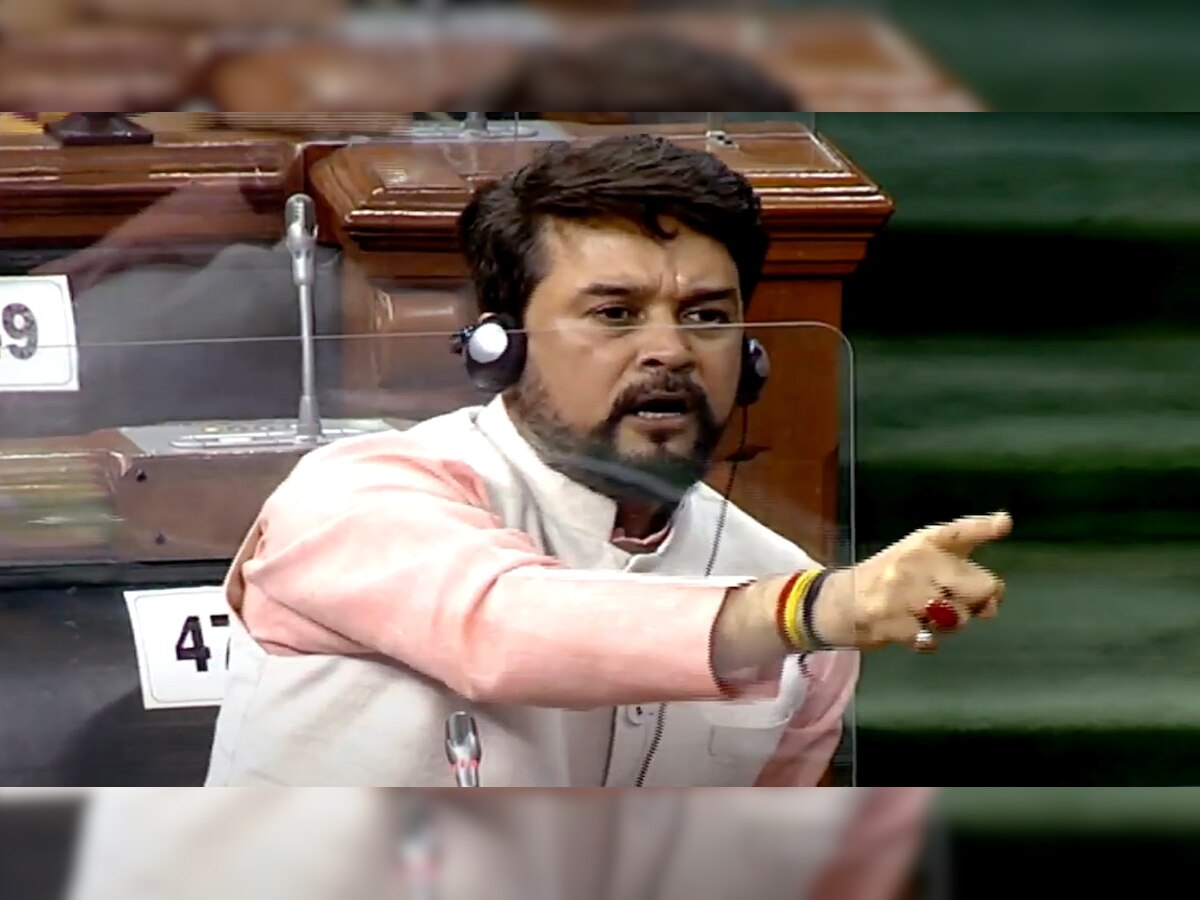 Lok Sabha adjourned twice over Anurag Thakur's Nehru-Gandhi remark