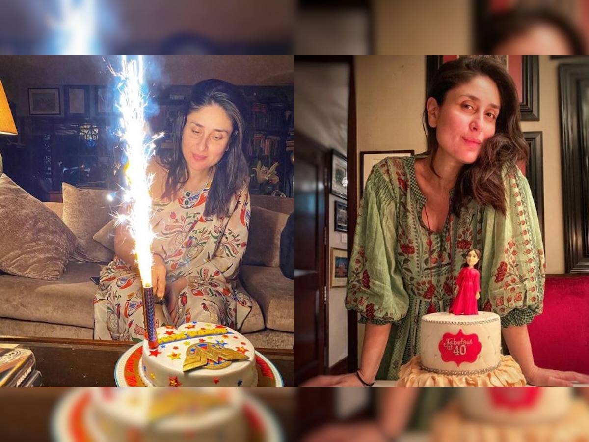 Kareena Kapoor Khan slays it in a one-shoulder drape outfit as she cuts 'super mom' birthday cake; see pics