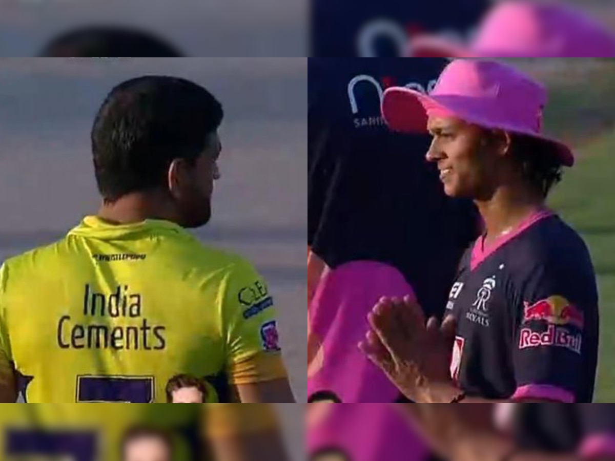 WATCH - Yashasvi Jaiswal greeting MS Dhoni with folded hands is winning the internet