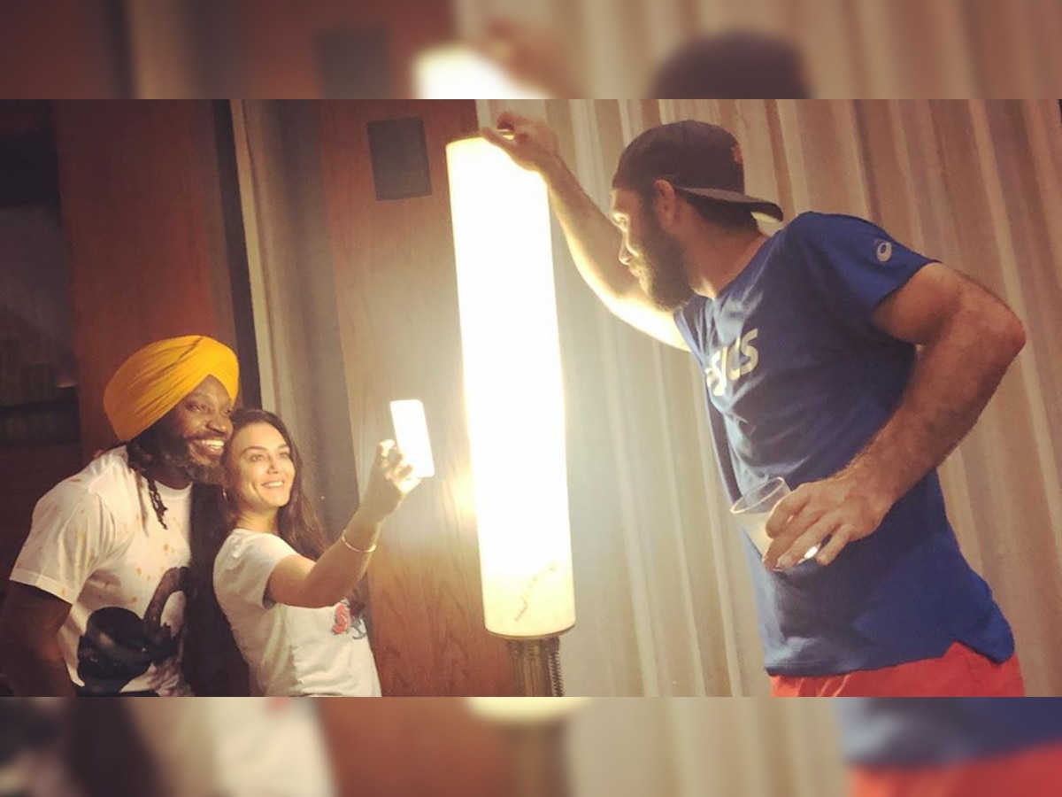 Chris Gayle, Preity Zinta and Glenn Maxwell's IPL 2020 pic goes viral with tag 'selfies don’t just happen'