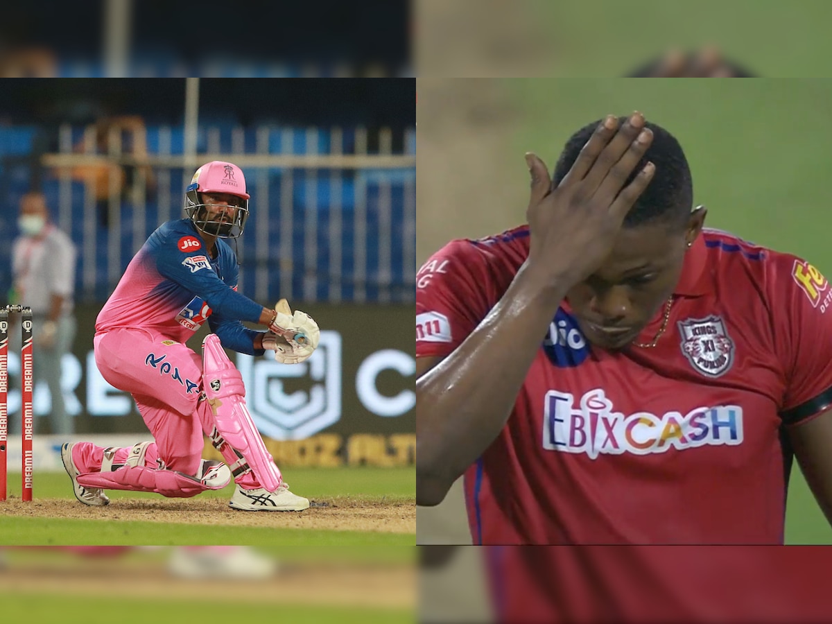 WATCH: Rahul Tewatia smashes 5 sixes off Sheldon Cottrell's 6 balls in RR's historic IPL win