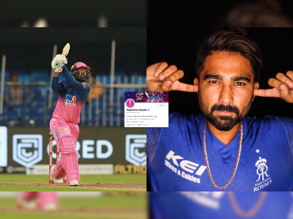 Rajasthan Royals changes Twitter bio as tribute to Rahul Tewatia's heroics in IPL thriller