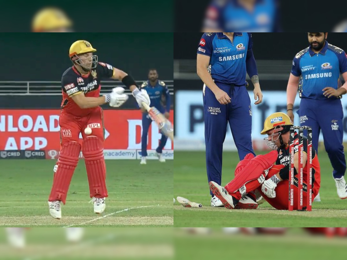 WATCH: James Pattinson's steaming delivery leaves Aaron Finch on the floor in RCB v MI clash