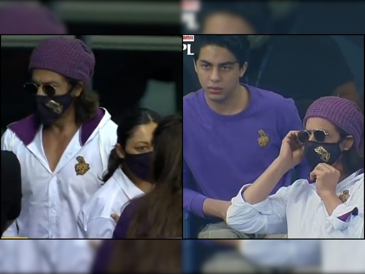 KKR vs RR: Twitterati can't keep calm as Shah Rukh Khan watches match with Gauri, Aryan in Dubai