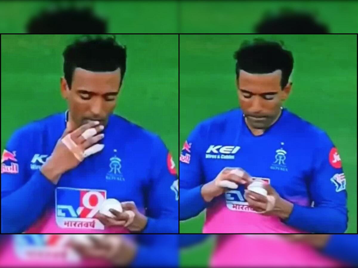 IPL 2020: RR's Robin Uthappa seen applying saliva on ball against KKR