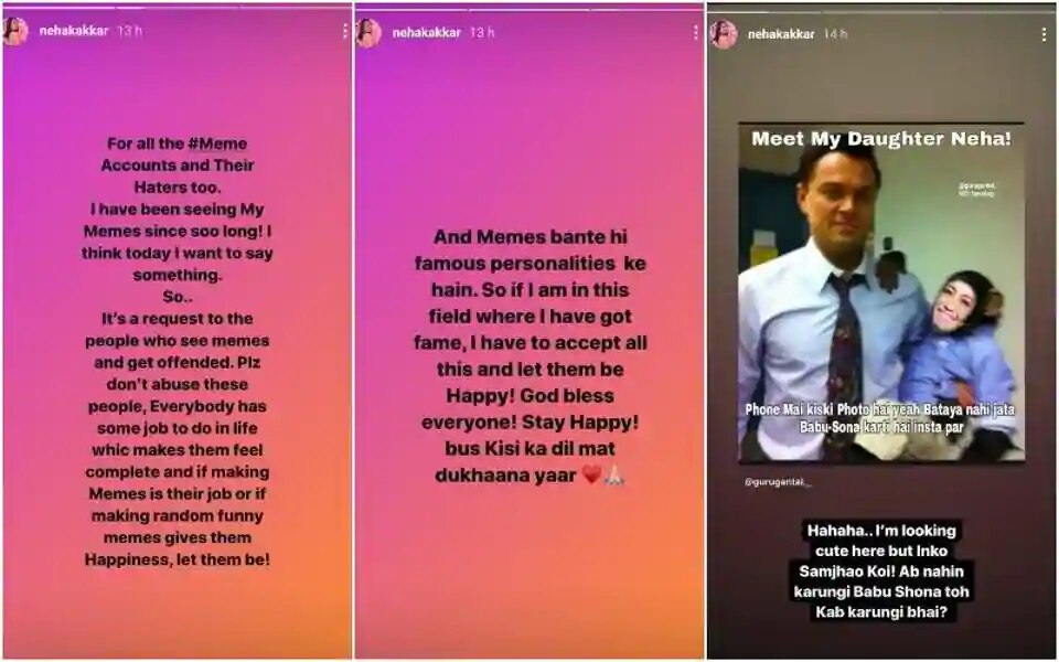 Don T Hurt Someone Neha Kakkar Addresses Viral Meme About Her Mushy Posts For Beau Rohanpreet Singh