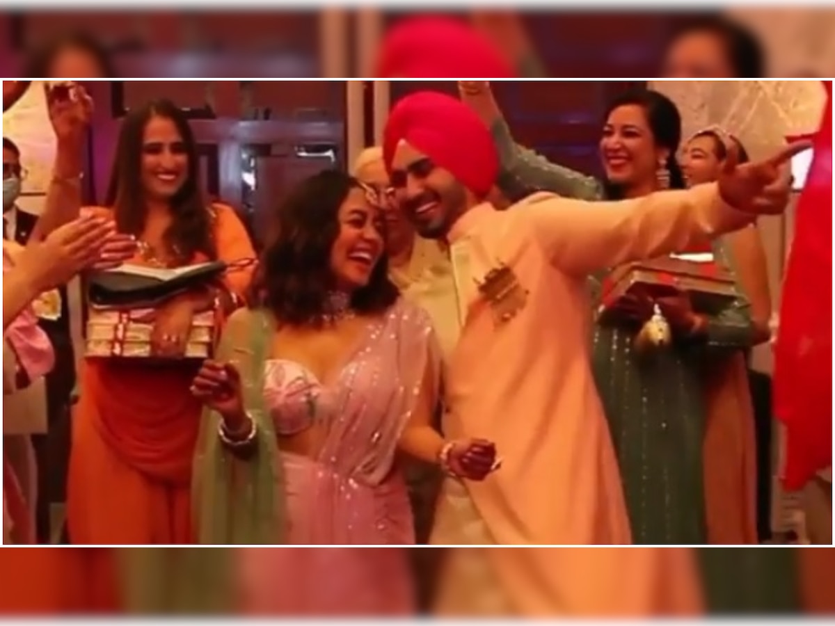 Watch: Neha Kakkar and Rohanpreet Singh share video from their 'roka' ceremony, don matching outfits