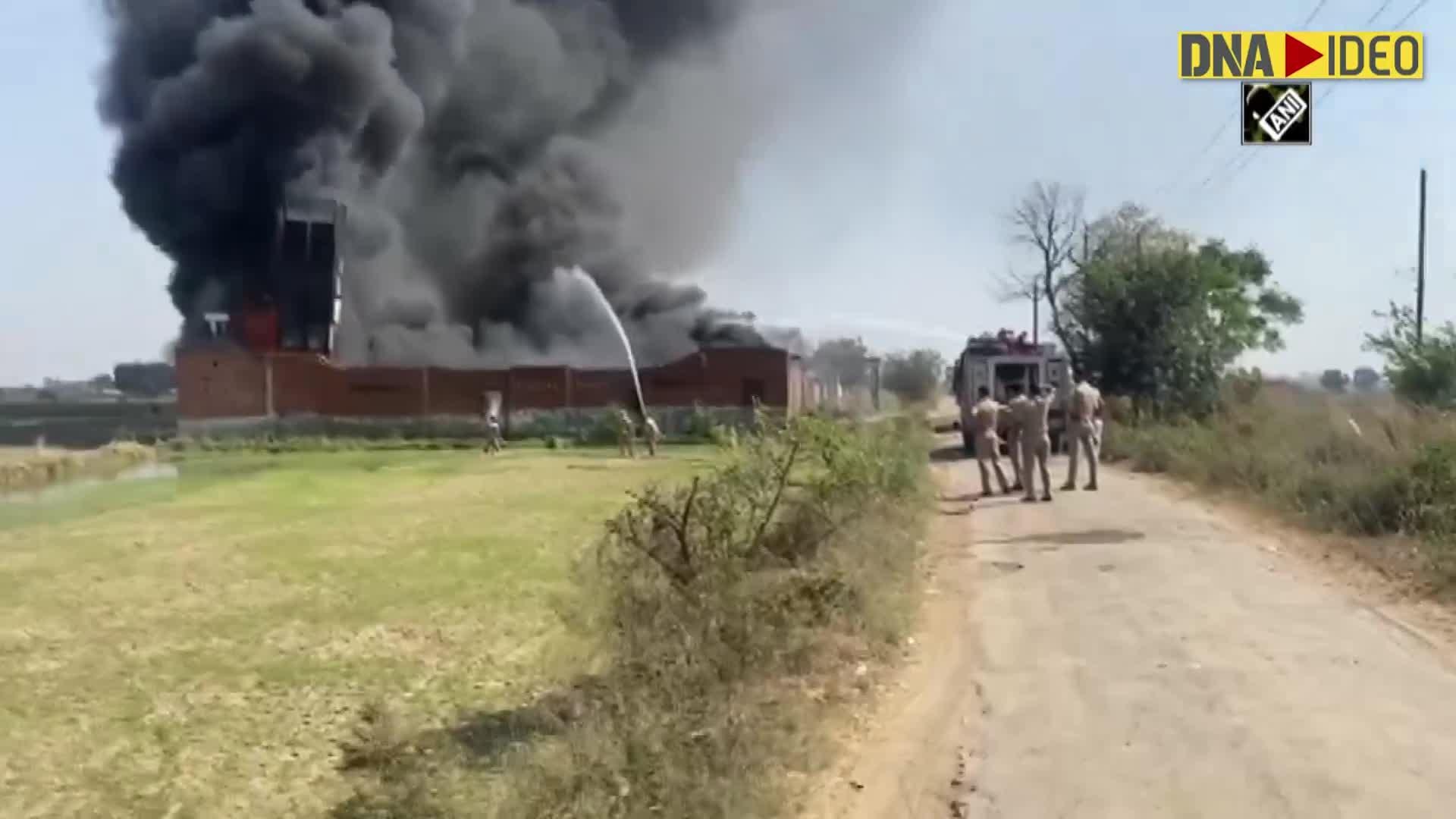 Watch: Fire breaks out at chemical factory in Meerut’s Kharkhauda