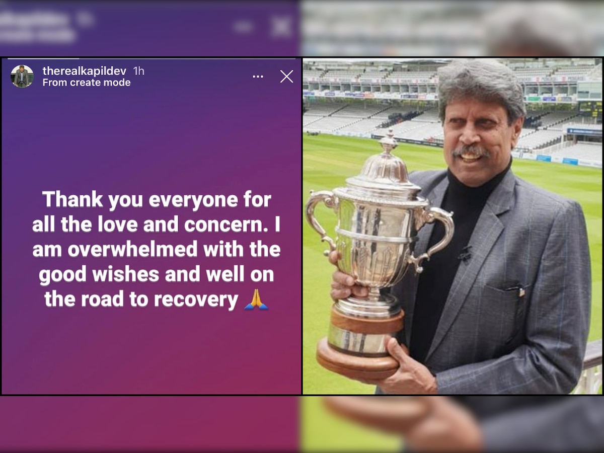 Kapil Dev says 'on road to recovery' after heart attack, overwhelmed with good wishes