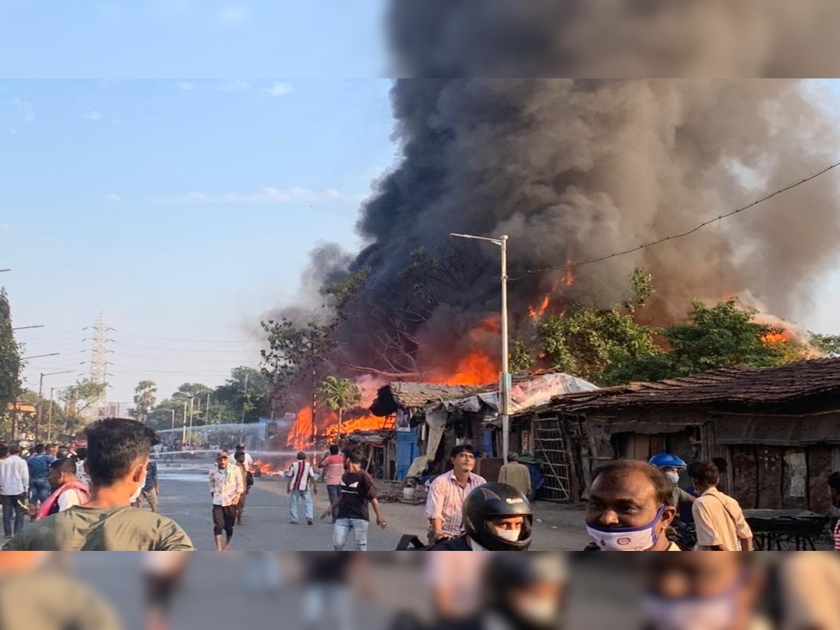 Kolkata: Huge fire breaks out in Topsia area, 50-60 shanties gutted
