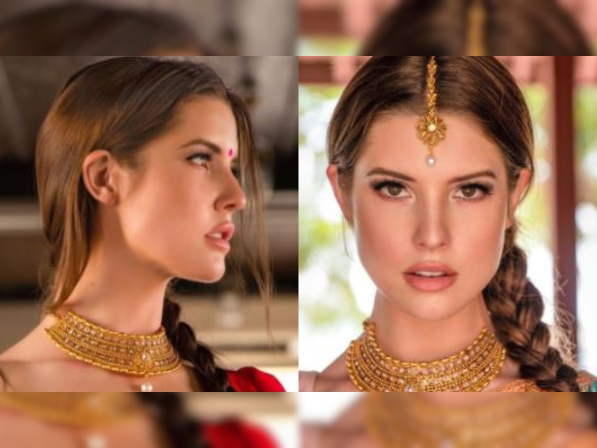 Amanda Cerny slays it in desi avatar as she wishes Indian fans 'Happy Diwali'