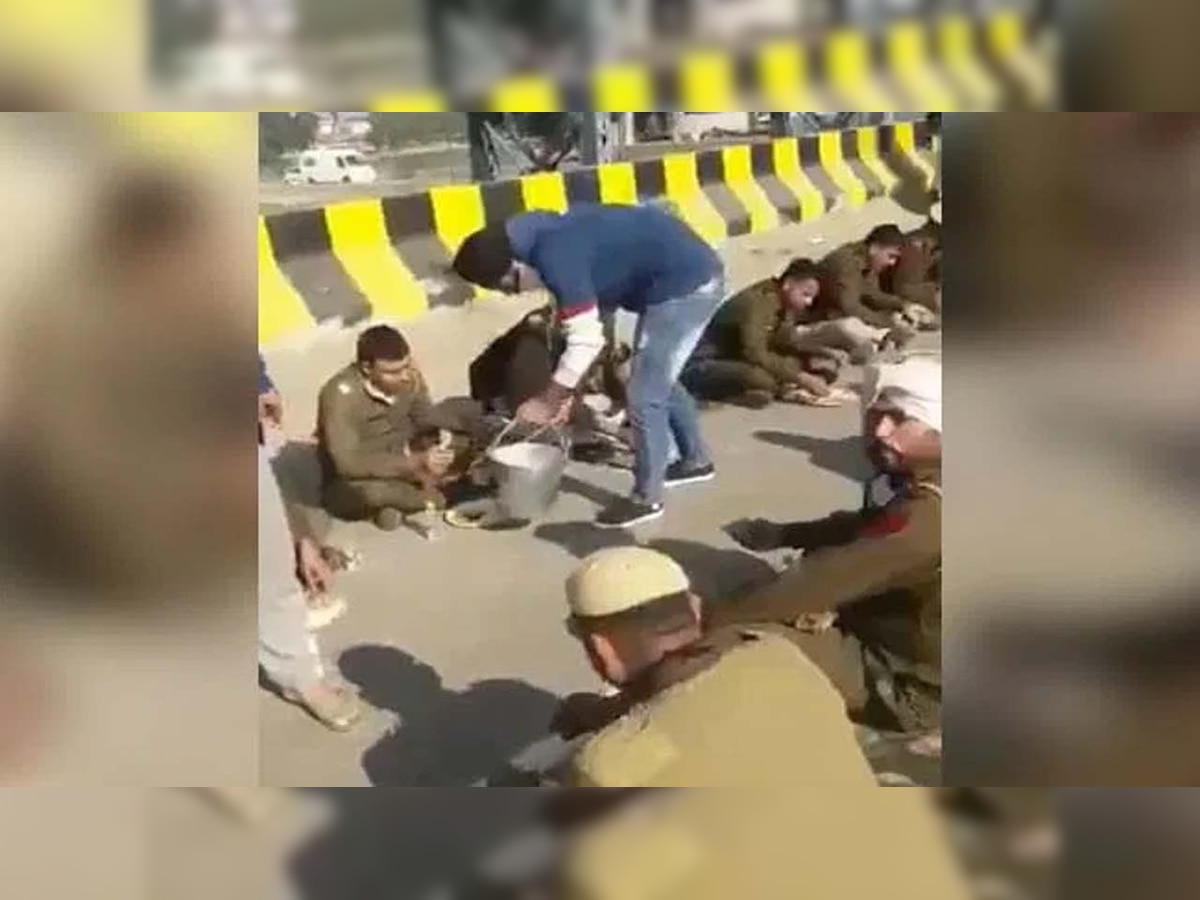 Viral video: Netizens hail Haryana Gurudwara for feeding cops amidst farmers-police face off