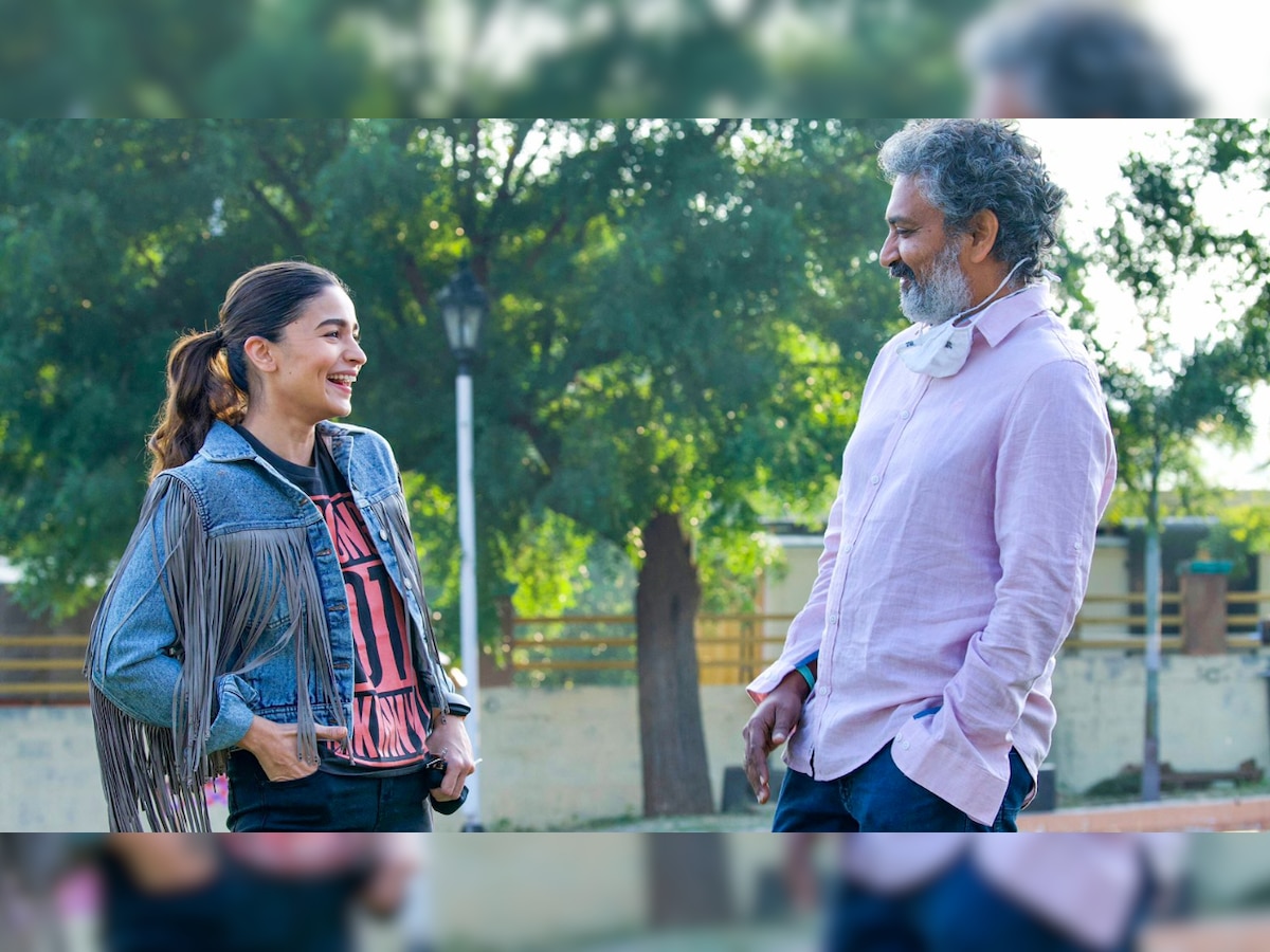 'RRR' director SS Rajamouli welcomes Alia Bhatt on the sets; see photo