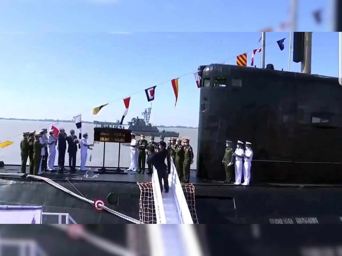 Indian submarine INS Sindhuvir inducted into Myanmar navy