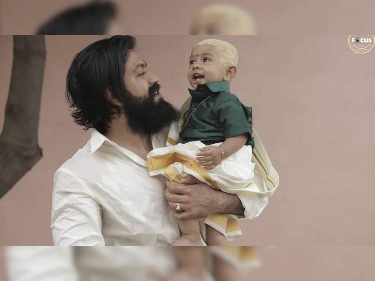 'KGF: Chapter 2' star Yash's son Yatharv has hilarious reaction after his mundan ceremony