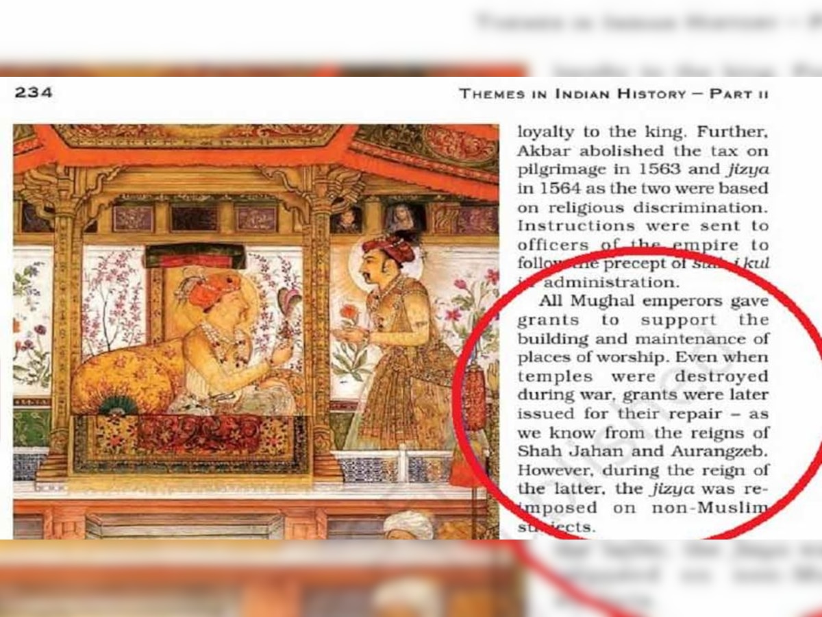 NCERT book claims Aurangzeb gave grants to rebuild temples but has no info on source