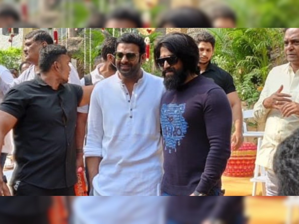 Viral Photos: Prabhas, Yash pose for shutterbugs at 'Salaar' movie launch event