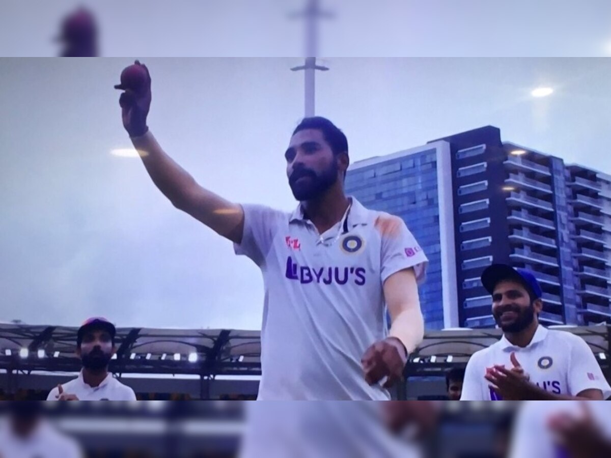 Shardul Thakur cheers Mohammed Siraj off the field after both were competing for fifers